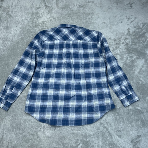 Weatherproof Women's XL Plaid Blouse Blue e0783 - Picture 8 of 9